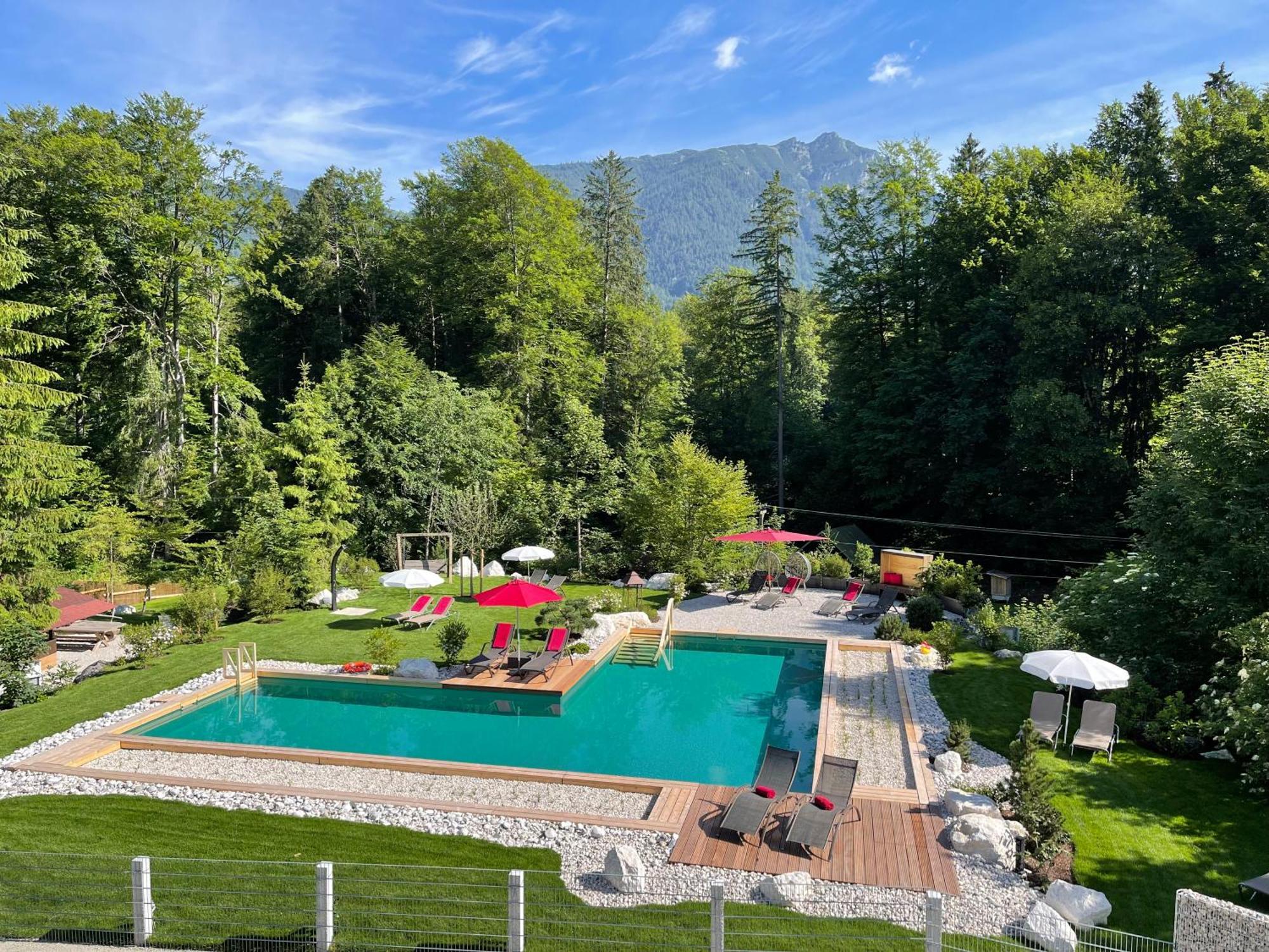 Bayern Resort Hotel - Adults Only - Mit Zugspitzblick - Eibsee-Naehe - Wellnessbereich - Naturpool Im Sommer Grainau Extérieur photo
